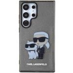 Carcasa Karl Lagerfeld IML Glitter Karl and Choupette compatibila cu Samsung Galaxy S24 Ultra, Negru 2 - lerato.ro