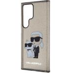 Carcasa Karl Lagerfeld IML Glitter Karl and Choupette compatibila cu Samsung Galaxy S24 Ultra, Negru 7 - lerato.ro