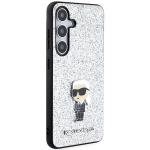 Carcasa Karl Lagerfeld Glitter Ikonik Logo Metal Logo compatibila cu Samsung Galaxy S24, Silver 5 - lerato.ro