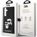 Carcasa Karl Lagerfeld 3D Rubber Karl and Choupette compatibila cu Samsung Galaxy S24, Negru 9 - lerato.ro