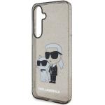 Carcasa Karl Lagerfeld IML Glitter Karl and Choupette compatibila cu Samsung Galaxy S24, Negru 7 - lerato.ro