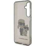 Carcasa Karl Lagerfeld IML Glitter Karl and Choupette compatibila cu Samsung Galaxy S24, Negru 8 - lerato.ro