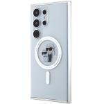 Carcasa Karl Lagerfeld IML Karl and Choupette Glitter Magsafe compatibila cu Samsung Galaxy S24 Ultra, Transparent 3 - lerato.ro