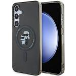 Carcasa Karl Lagerfeld Karl and Choupette Glitter MagSafe compatibila cu Samsung Galaxy S24 Plus, Negru 4 - lerato.ro