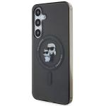 Carcasa Karl Lagerfeld Karl and Choupette Glitter MagSafe compatibila cu Samsung Galaxy S24 Plus, Negru 3 - lerato.ro