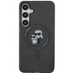 Carcasa Karl Lagerfeld Karl and Choupette Glitter MagSafe compatibila cu Samsung Galaxy S24 Plus, Negru 2 - lerato.ro