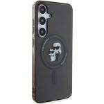 Carcasa Karl Lagerfeld Karl and Choupette Glitter MagSafe compatibila cu Samsung Galaxy S24 Plus, Negru 5 - lerato.ro