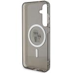 Carcasa Karl Lagerfeld Karl and Choupette Glitter MagSafe compatibila cu Samsung Galaxy S24 Plus, Negru 8 - lerato.ro