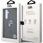 Carcasa Karl Lagerfeld Karl and Choupette Glitter MagSafe compatibila cu Samsung Galaxy S24 Plus, Negru 9 - lerato.ro