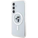 Carcasa Karl Lagerfeld IML Karl and Choupette Glitter Magsafe compatibila cu Samsung Galaxy S24 Plus, Transparent 3 - lerato.ro