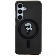 Carcasa Karl Lagerfeld IML Ikonik cu MagSafe compatibila cu Samsung Galaxy S24, Negru