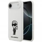 Carcasa Karl Lagerfeld Silicone Karl Sketch and Logo MagSafe compatibila cu iPhone 17 Air, Alb 4 - lerato.ro
