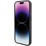 Carcasa Karl Lagerfeld Glitter Choupette Logo Metal Logo compatibila cu iPhone 15 Pro, Silver 6 - lerato.ro