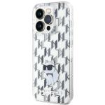 Carcasa Karl Lagerfeld Monogram Choupette compatibila cu iPhone 15 Pro, Transparent 3 - lerato.ro