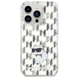 Carcasa Karl Lagerfeld Monogram Choupette compatibila cu iPhone 15 Pro, Transparent 2 - lerato.ro