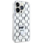 Carcasa Karl Lagerfeld Monogram Choupette compatibila cu iPhone 15 Pro, Transparent 5 - lerato.ro
