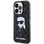 Carcasa Karl Lagerfeld Monogram Ikonik compatibila cu iPhone 15 Pro, Negru 3 - lerato.ro