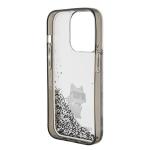 Carcasa Karl Lagerfeld Liquid Glitter Choupette compatibila cu iPhone 15 Pro, Transparent 8 - lerato.ro