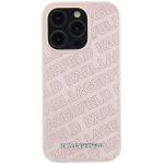 Carcasa Karl Lagerfeld Quilted K Pattern compatibila cu iPhone 15 Pro, Roz 2 - lerato.ro