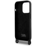 Carcasa Karl Lagerfeld Crossbody Silicone Choupette compatibila cu iPhone 15 Pro, Negru 7 - lerato.ro