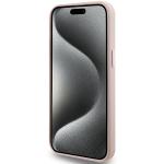 Carcasa Karl Lagerfeld Silicone Choupette Metal Pin compatibila cu iPhone 15 Pro, Roz 6 - lerato.ro
