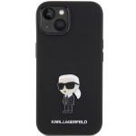 Carcasa Karl Lagerfeld Silicone Ikonik Metal Pin compatibila cu iPhone 15 Plus / 14 Plus, Negru 2 - lerato.ro