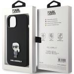 Carcasa Karl Lagerfeld Silicone Ikonik Metal Pin compatibila cu iPhone 15 Plus / 14 Plus, Negru 9 - lerato.ro