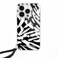 Huse si carcase iPhone 14, Carcasa Karl Lagerfeld IML Zebra Pattern and Cord compatibila cu iPhone 15 / 14 / 13, Graphics, lerato.ro