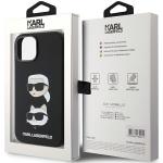 Carcasa Karl Lagerfeld Silicone Karl and Choupette Head compatibila cu iPhone 15 / 14 / 13, Negru 9 - lerato.ro