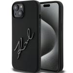 Carcasa Karl Lagerfeld Silicone Karl Script compatibila cu iPhone 15 / 14 / 13, Negru 4 - lerato.ro