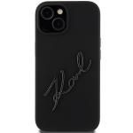 Carcasa Karl Lagerfeld Silicone Karl Script compatibila cu iPhone 15 / 14 / 13, Negru 2 - lerato.ro