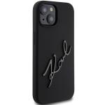 Carcasa Karl Lagerfeld Silicone Karl Script compatibila cu iPhone 15 / 14 / 13, Negru 5 - lerato.ro