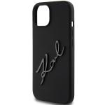 Carcasa Karl Lagerfeld Silicone Karl Script compatibila cu iPhone 15 / 14 / 13, Negru 7 - lerato.ro