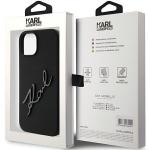 Carcasa Karl Lagerfeld Silicone Karl Script compatibila cu iPhone 15 / 14 / 13, Negru 9 - lerato.ro