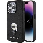 Carcasa Karl Lagerfeld Fixed Glitter Ikonik Logo compatibila cu iPhone 15 Pro Max, Negru 4 - lerato.ro