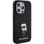 Carcasa Karl Lagerfeld Fixed Glitter Ikonik Logo compatibila cu iPhone 15 Pro Max, Negru 5 - lerato.ro