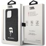 Carcasa Karl Lagerfeld Fixed Glitter Ikonik Logo compatibila cu iPhone 15 Pro Max, Negru 9 - lerato.ro