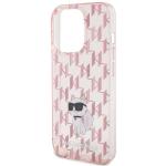Carcasa Karl Lagerfeld Monogram Choupette compatibila cu iPhone 15 Pro Max, Roz 7 - lerato.ro