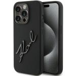 Carcasa Karl Lagerfeld Silicone Karl Script compatibila cu iPhone 15 Pro Max, Negru 4 - lerato.ro