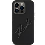 Carcasa Karl Lagerfeld Silicone Karl Script compatibila cu iPhone 15 Pro Max, Negru 2 - lerato.ro