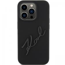 Carcasa Karl Lagerfeld Silicone Karl Script compatibila cu iPhone 15 Pro Max, Negru