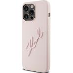 Carcasa Karl Lagerfeld Silicone Karl Script compatibila cu iPhone 15 Pro Max, Roz 3 - lerato.ro
