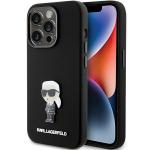 Carcasa Karl Lagerfeld Silicone Ikonik Metal Pin compatibila cu iPhone 15 Pro Max, Negru 4 - lerato.ro