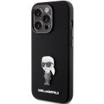 Carcasa Karl Lagerfeld Silicone Ikonik Metal Pin compatibila cu iPhone 15 Pro Max, Negru 3 - lerato.ro