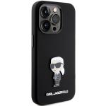 Carcasa Karl Lagerfeld Silicone Ikonik Metal Pin compatibila cu iPhone 15 Pro Max, Negru 5 - lerato.ro