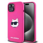 Carcasa Karl Lagerfeld Silicone Choupette Head cu MagSafe compatibila cu iPhone 15 / 14 / 13, Roz 4 - lerato.ro