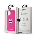 Carcasa Karl Lagerfeld Silicone Choupette Head cu MagSafe compatibila cu iPhone 15 / 14 / 13, Roz 9 - lerato.ro