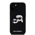 Carcasa Karl Lagerfeld Silicone Karl and Choupette cu MagSafe compatibila cu iPhone 15 / 14 / 13, Negru 2 - lerato.ro