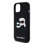 Carcasa Karl Lagerfeld Silicone Karl and Choupette cu MagSafe compatibila cu iPhone 15 / 14 / 13, Negru 7 - lerato.ro