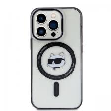 Carcasa Karl Lagerfeld IML Choupette Head cu MagSafe compatibila cu iPhone 15 Pro Max, Transparent